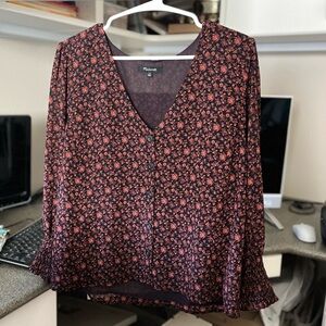 Madewell Floral Top size 14